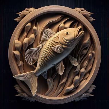 3D модель Оливкова риба сом (STL)